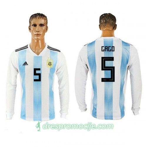Argentina Dres Gago 5 Domaći Svjetsko prvenstvo 2018 Dugim Rukavima Argentina Dres Gago 5 Domaći Svjetsko prvenstvo 2018 Dugim Rukavima